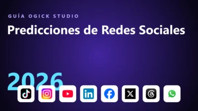 Predicciones de redes sociales 2026, guía de Ogick Studio