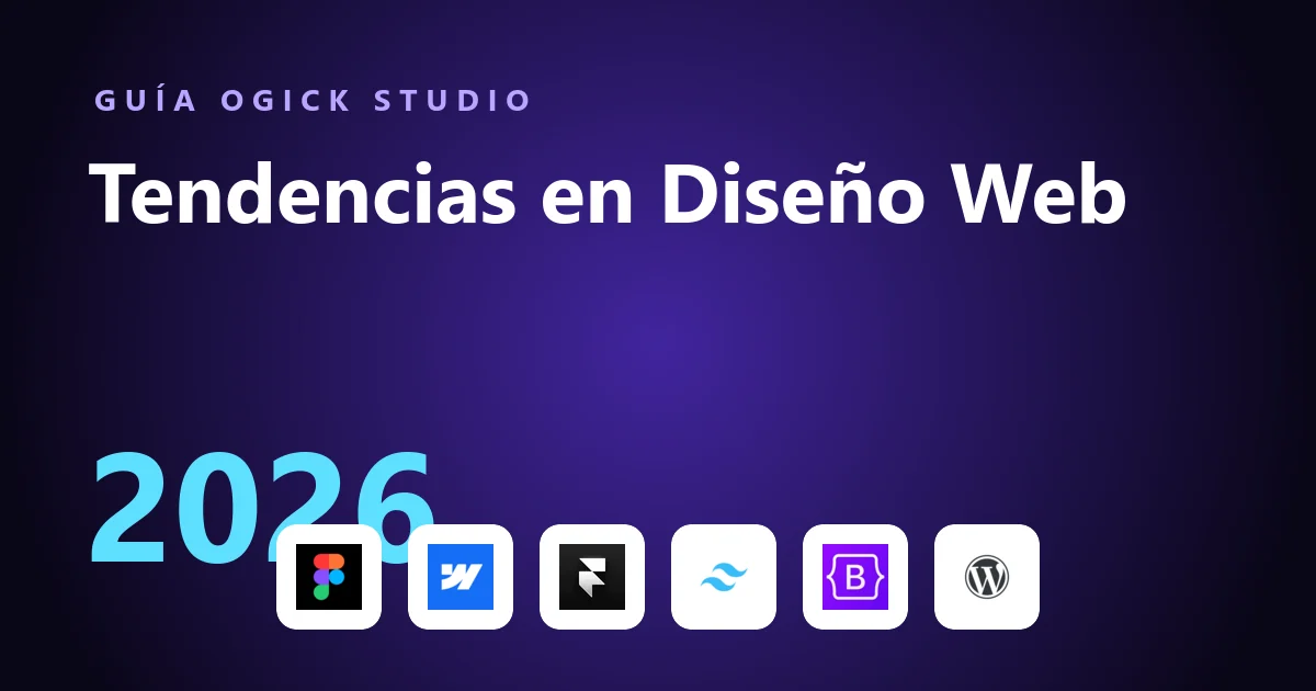 Tendencias en diseño web 2026, guía de Ogick Studio